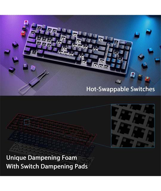 ASUS ROG Strix Scope II 96 Wireless Gaming Keyboard Hot Swappable