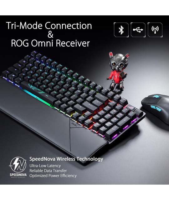 ASUS ROG Strix Scope II 96 Wireless Gaming Keyboard Tri Mode