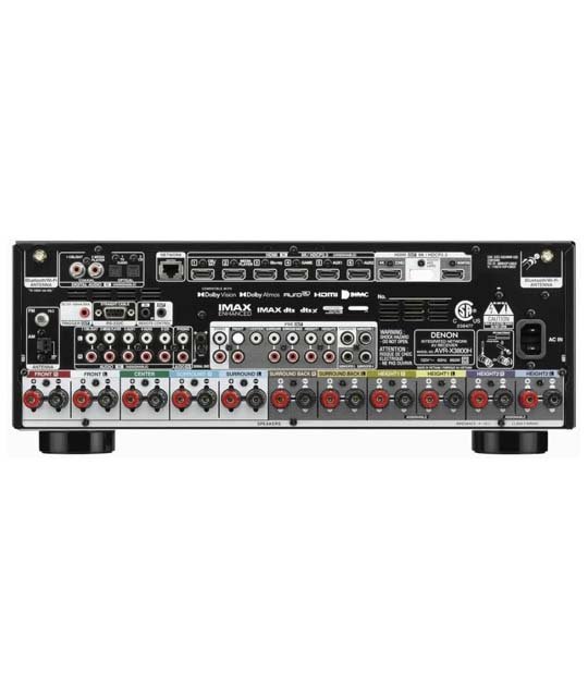 Denon AVRX3800H AV Receiver Back View