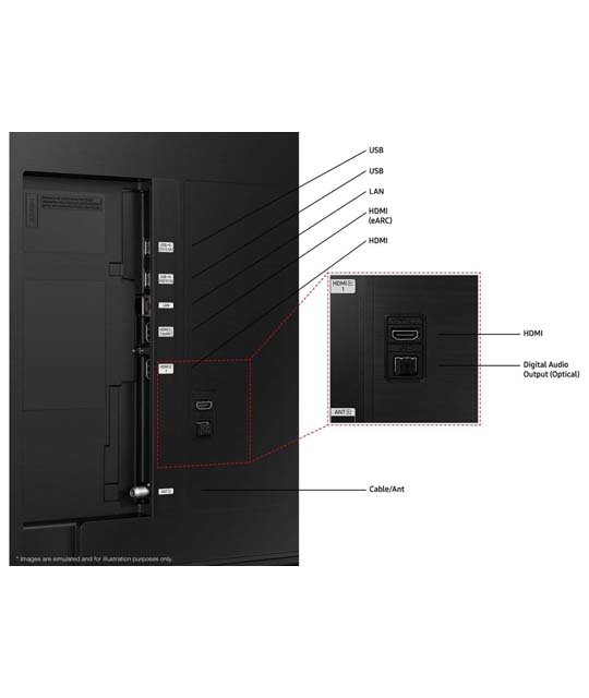Samsung TV UN55DU8000 back