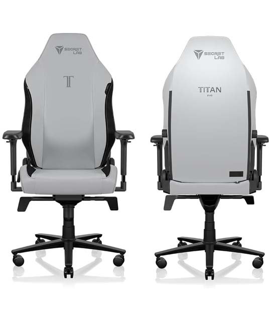 secretlab titan evo gaming front back view